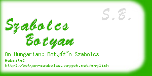 szabolcs botyan business card